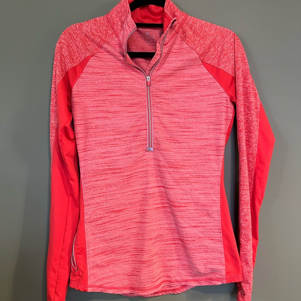 Athleta half zip active pullover in red size small